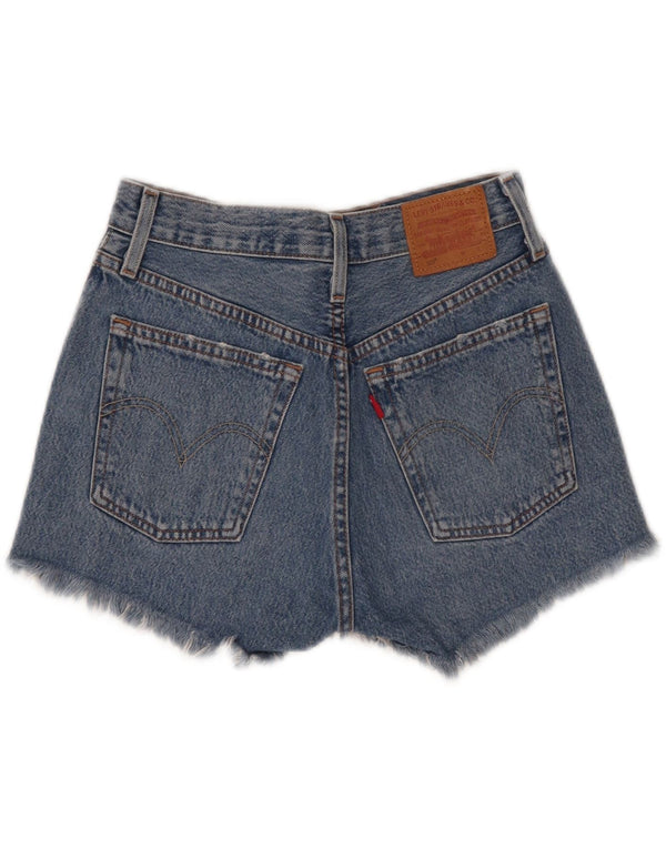 Levi's Womens 501 Distressed denimshorts W24 XS Blå bomuld