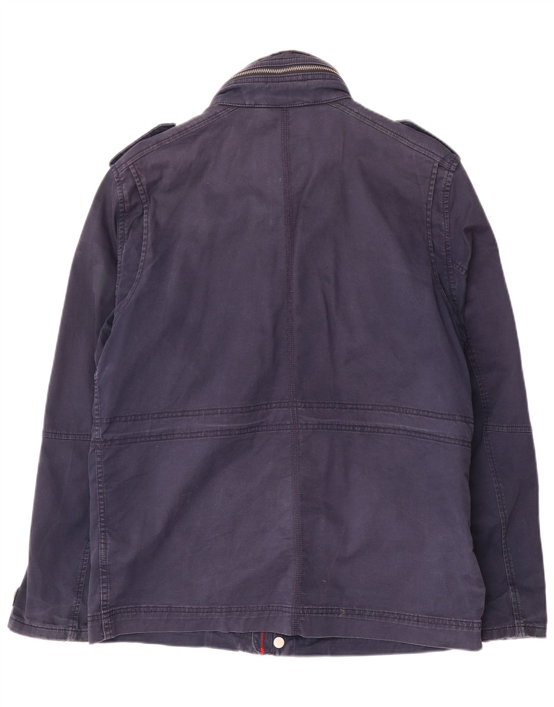 Timberland Herre Military Jacket UK 38 Medium Navy Blue Bomuld
