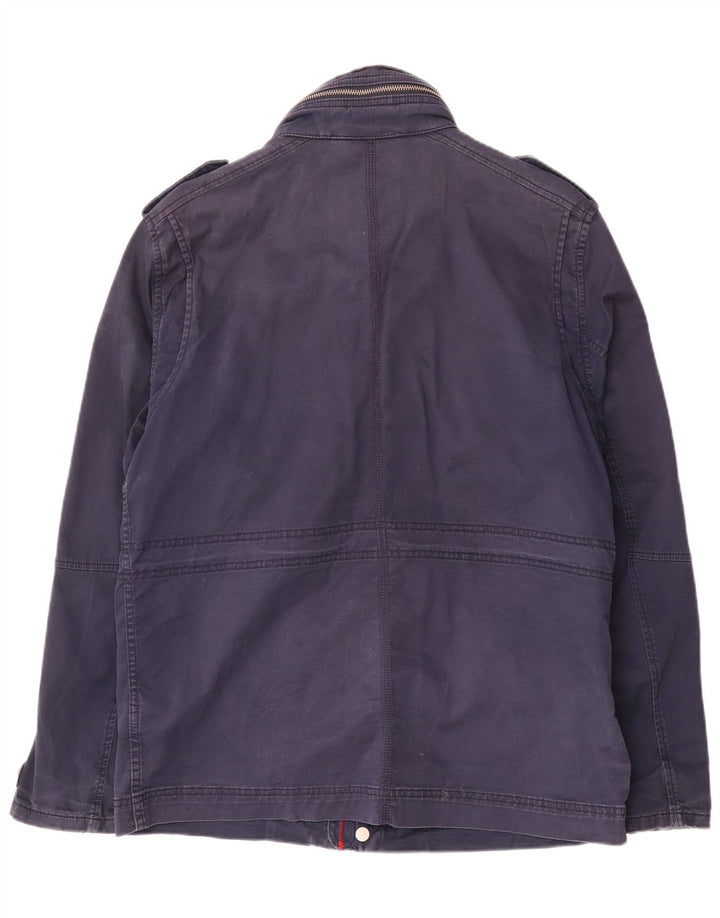 Timberland Herre Military Jacket UK 38 Medium Navy Blue Bomuld