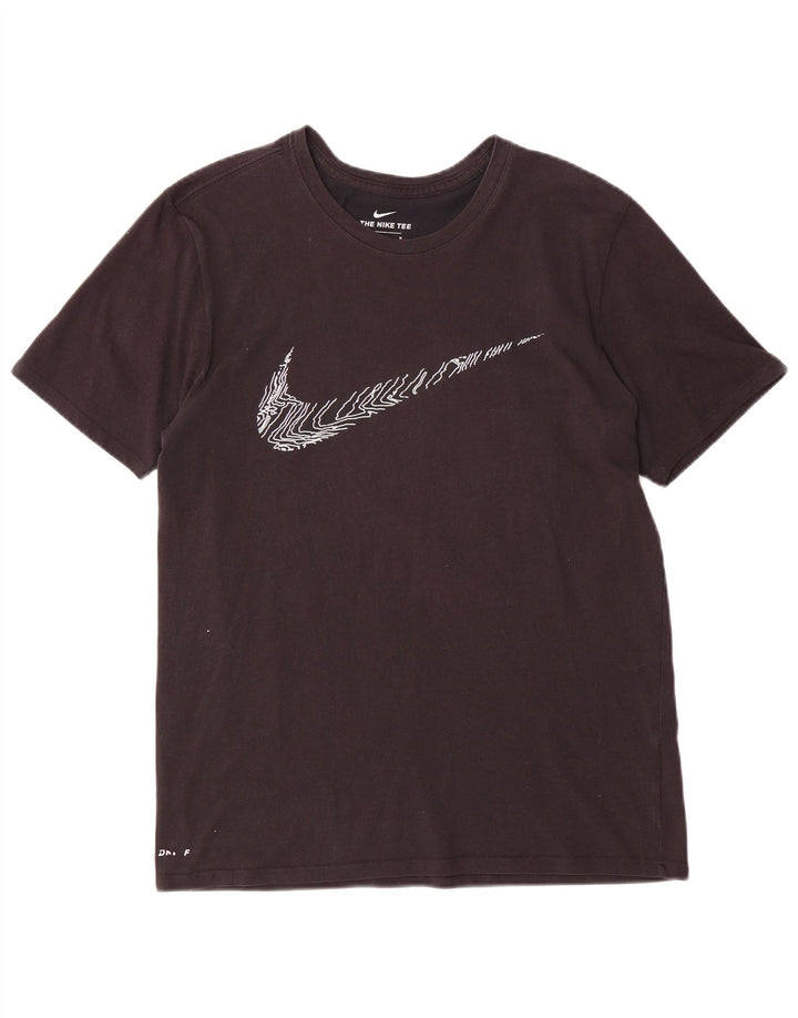 NIKE Herre Athletic Cut Grafisk T-Shirt Top Medium Sort