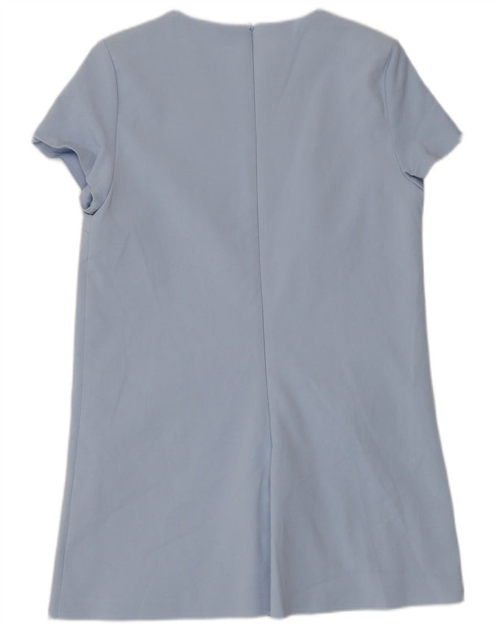 Zara Dame Playsuit UK 12 Medium Blue Polyester