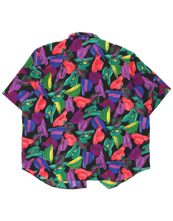 C&A Dame Canda abstrakt mønster bluse EU 50 3XL Flerfarvet