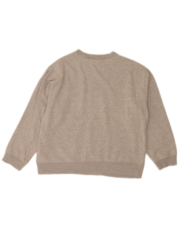 Gap Womens Graphic Loose Fit Sweatshirt Jumper UK 14 Medium Grey Cotton