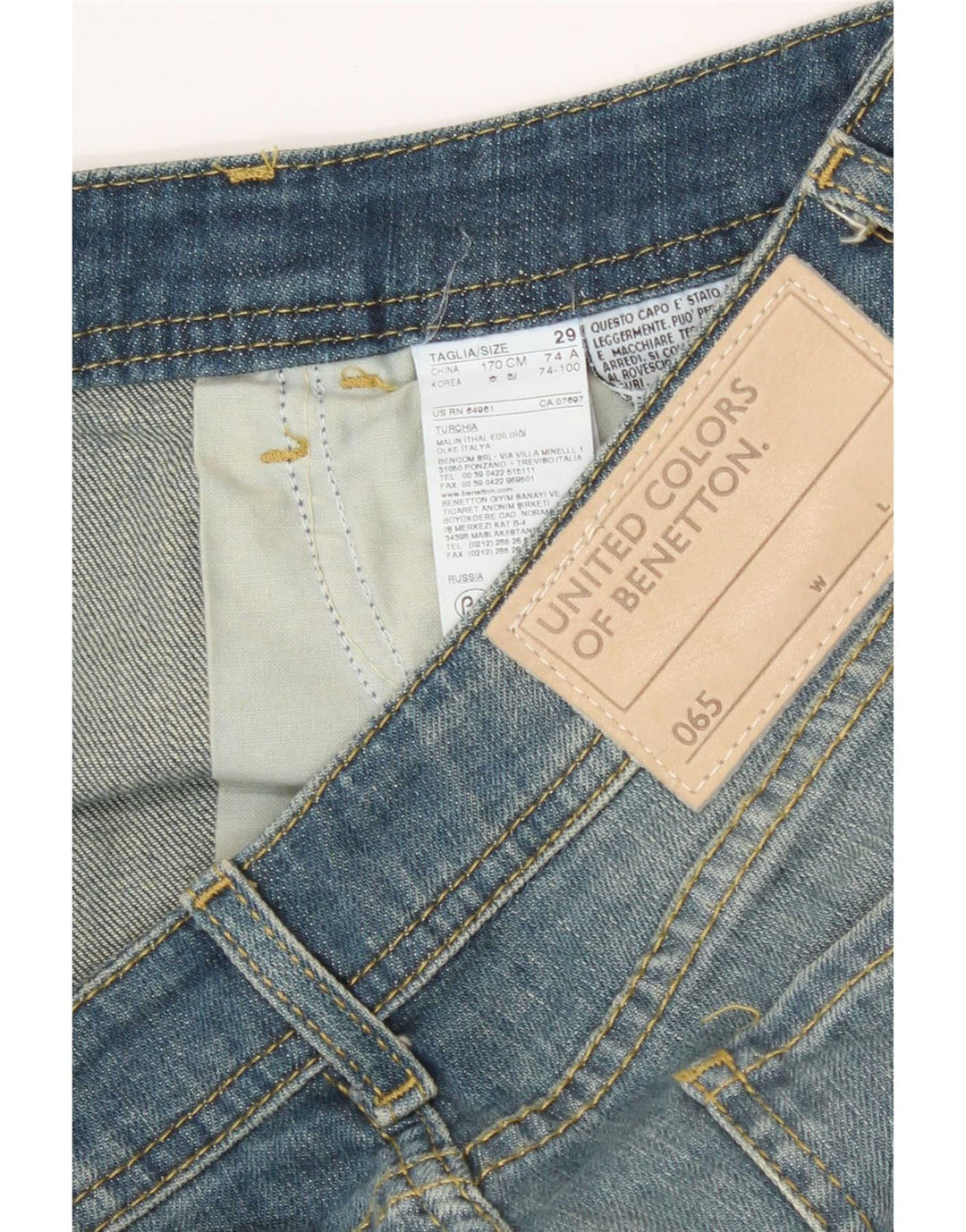 Benetton Dame Bootcut Jeans W29 L27 Blå Bomuld