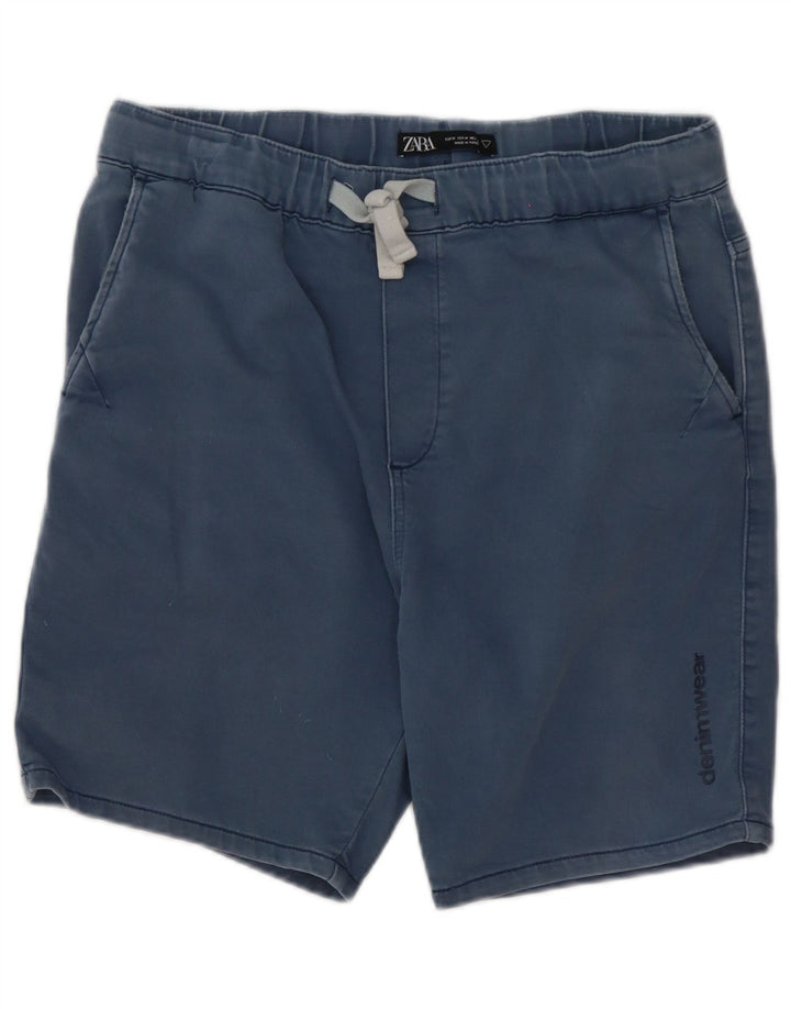 Zara Herre Chino Shorts Medium W32 Marineblå