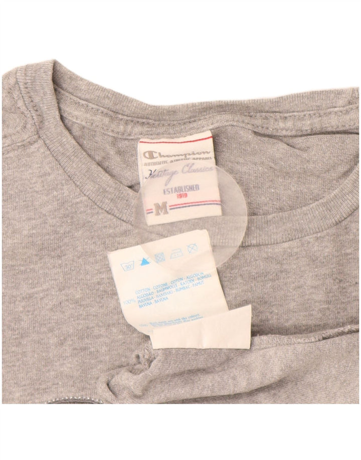 CHAMPION Womens Heritage Classics Grafisk T-Shirt Top UK 12 Medium Grey