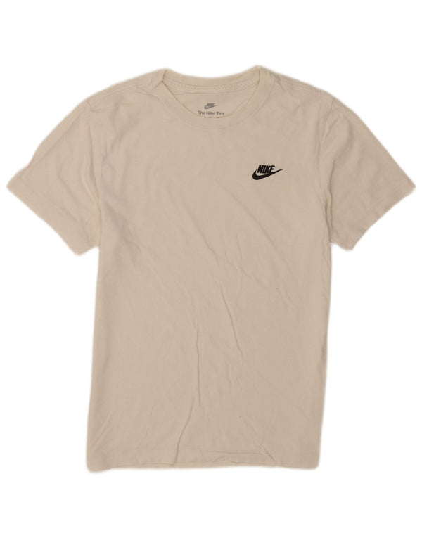 Nike T-shirt top til mænd, lille hvid bomuld