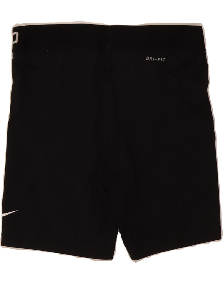 NIKE Womens Graphic Sport Shorts UK 12 Medium  Black Vintage Nike and Second-Hand Nike from Messina Hembry 