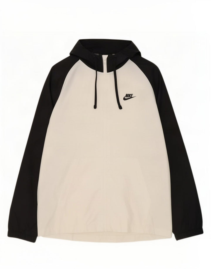 Nike Træningsdragt med hætte til mænd Topjakke Stor hvid Colourblock Polyester