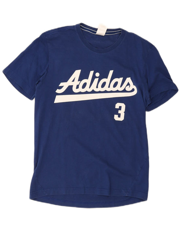 Adidas Grafisk T-shirt top til mænd, lille blå bomuld