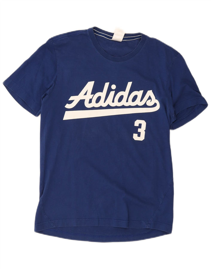 Adidas Grafisk T-shirt top til mænd, lille blå bomuld