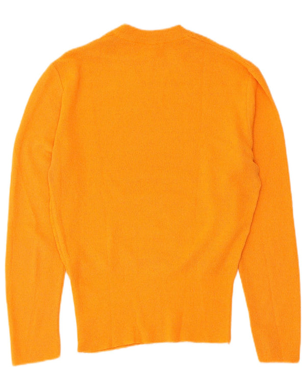 Vintage Womens Crew Neck Jumper Sweater IT 46 Large Orange Striped