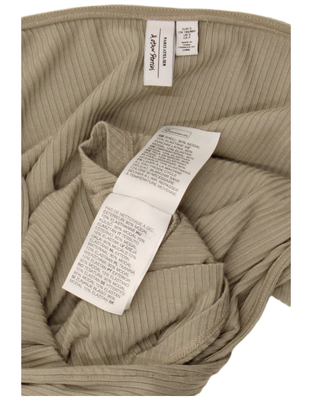 & ANDRE HISTORIER Dame langærmet bodysuit UK 10 Small Green Modal