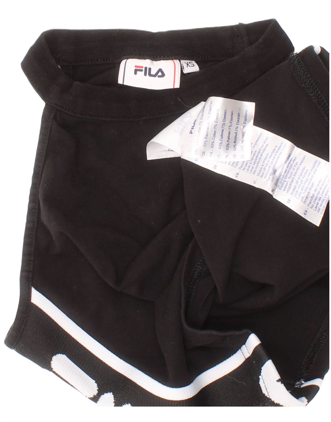 Fila Graphic Crop Top til kvinder XS Sort bomuld