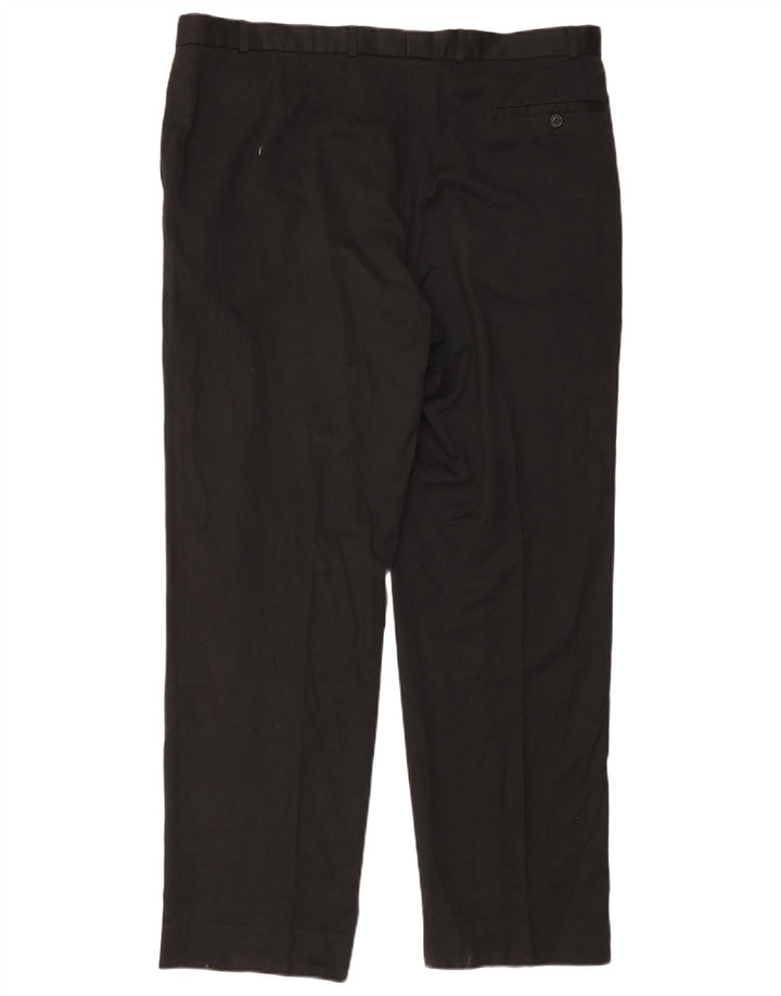 Marks & Spencer Herre Pegged Suit Bukser W42 L33 Sort Viscose