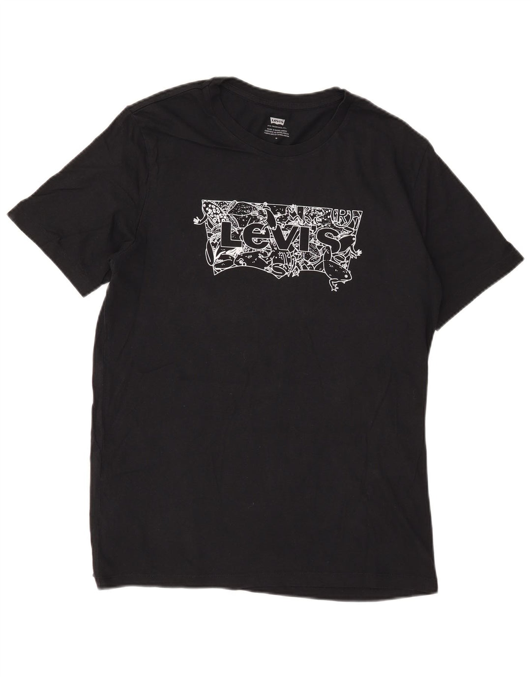 Levi's Herre grafisk T-shirt top mellem sort bomuld
