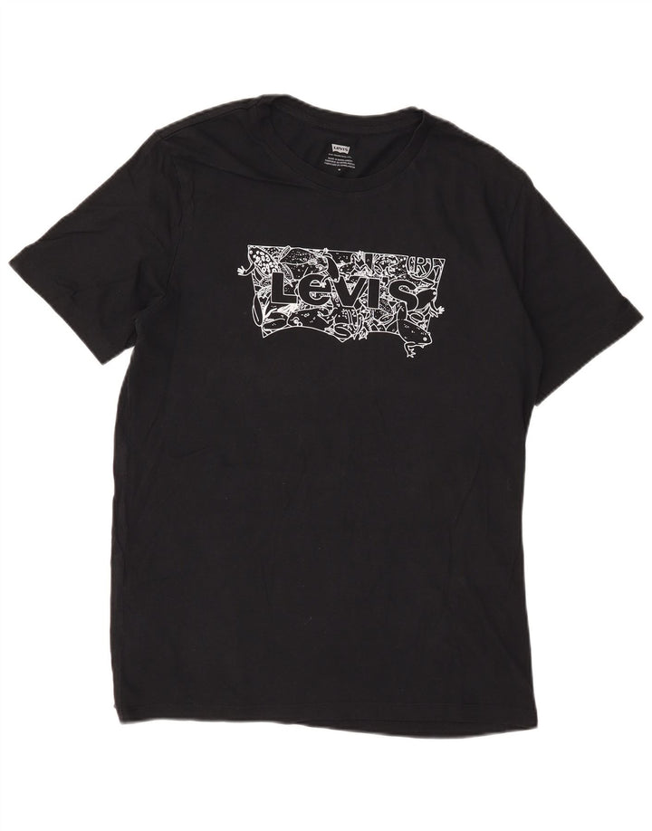 Levi's Herre grafisk T-shirt top mellem sort bomuld