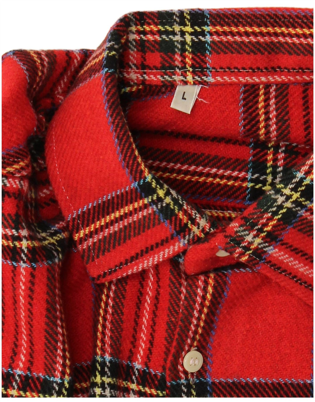 VINTAGE herre flannel skjorte stor rød ternet