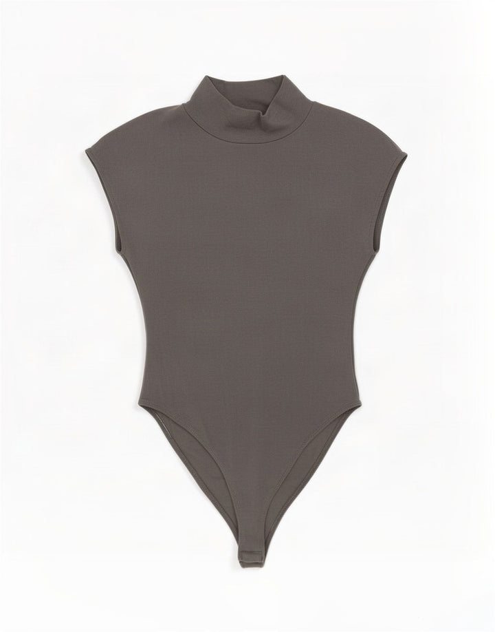 Zara Dame Ærmeløs Bodysuit UK 12 Medium Grey Bomuld