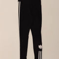 Adidas Dame Grafiske Leggings UK 8 Small Black Bomuld