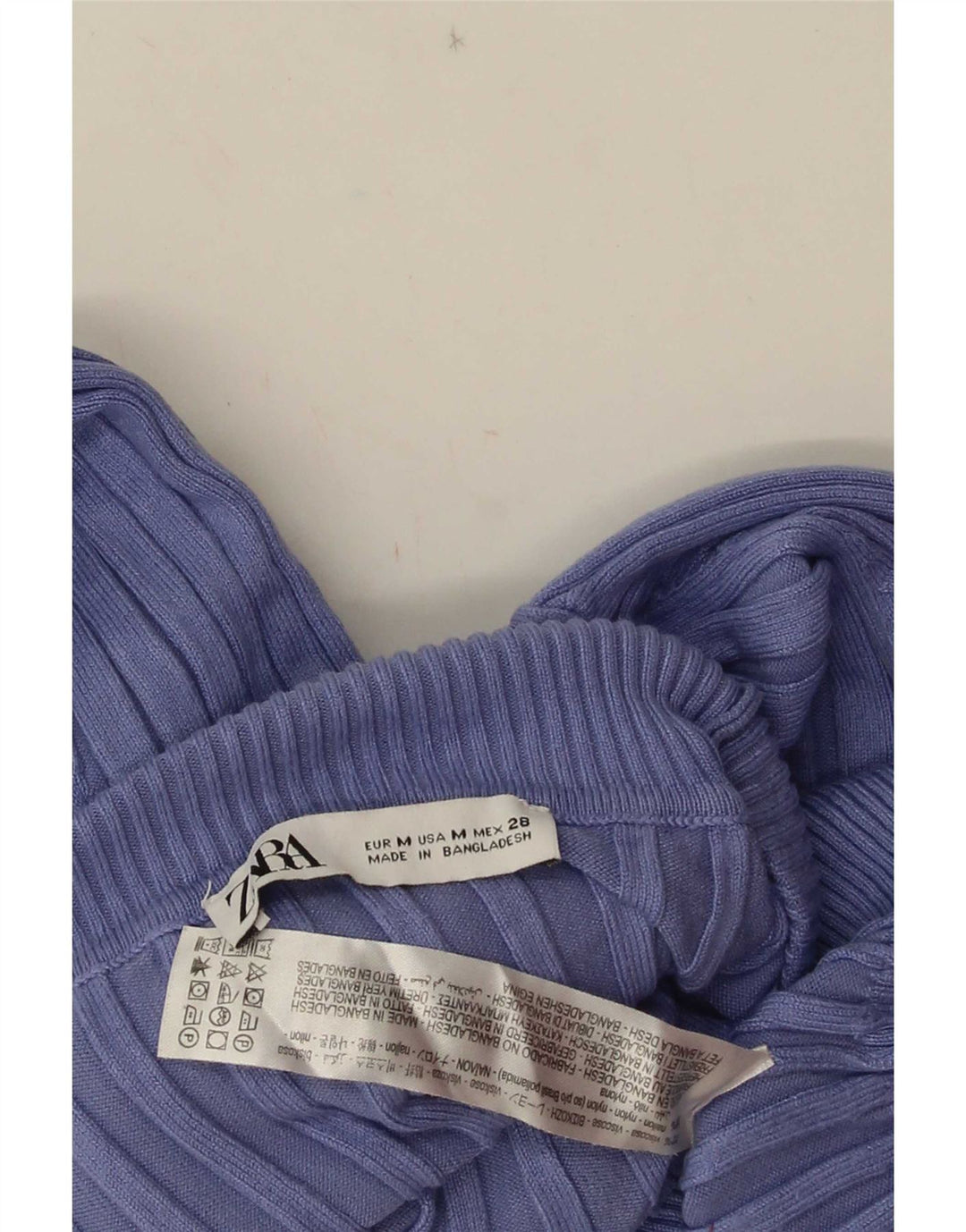Zara Womens Crop Oversized rullehals sweater UK 12 Medium Purple
