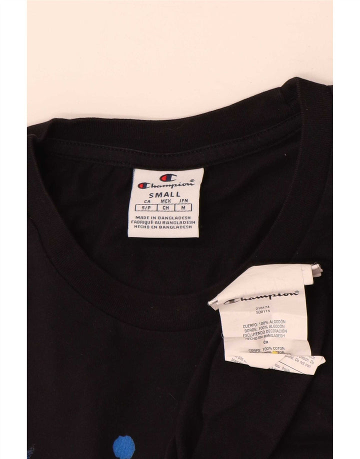 Champion Herre grafisk T-shirt top lille sort bomuld