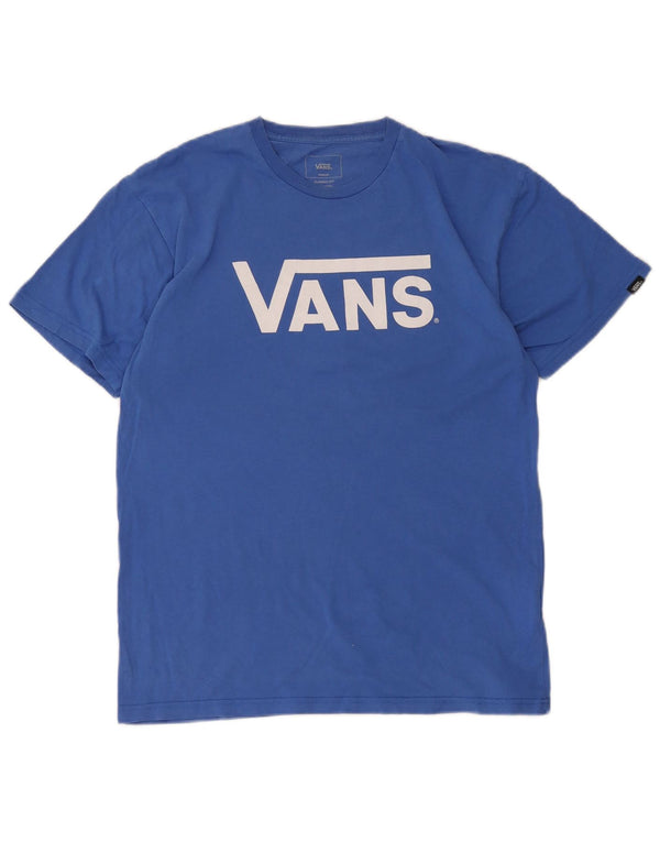Vans Herre Classic Fit Grafisk T-Shirt Top Medium Blue Bomuld