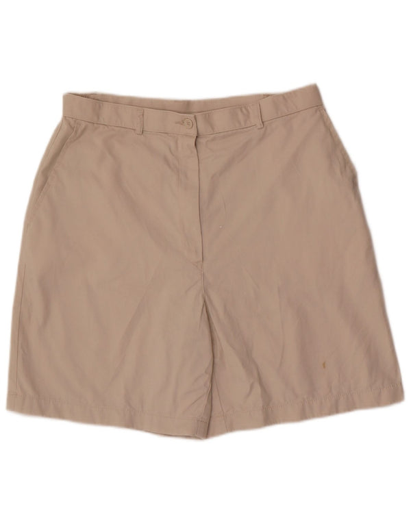 Marks & Spencer kvinders højtaljede chinoshorts UK 16 Large W30 Beige Bomuld