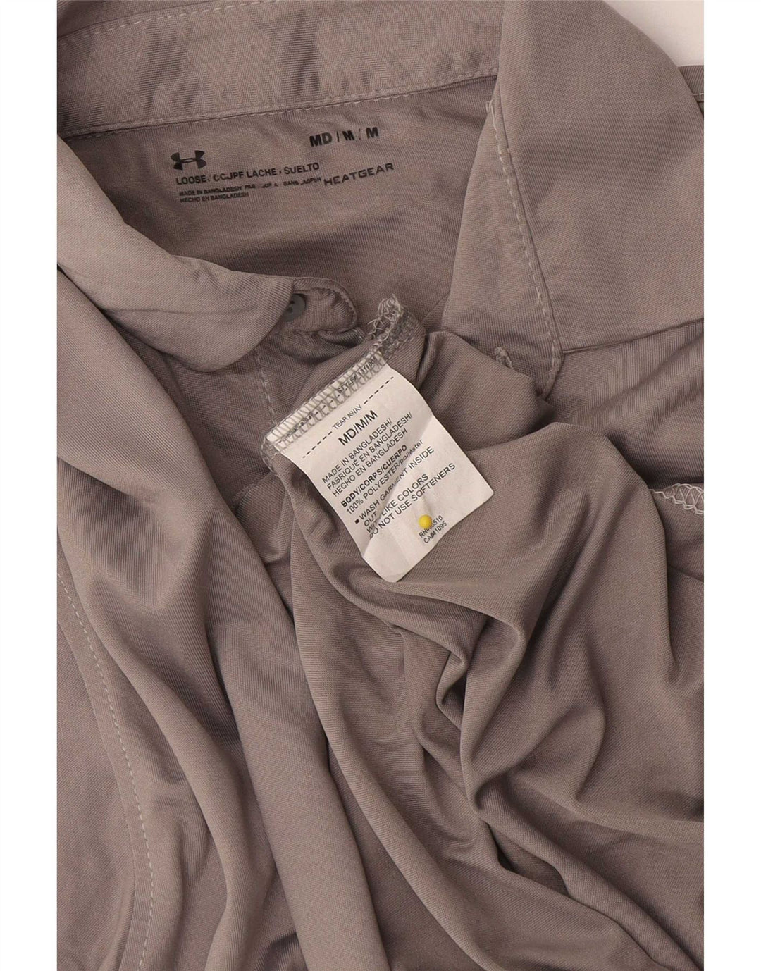 Under Armour Herre Heat Gear Polo Shirt Medium Grey Polyester