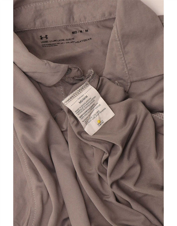 Under Armour Herre Heat Gear Polo Shirt Medium Grey Polyester