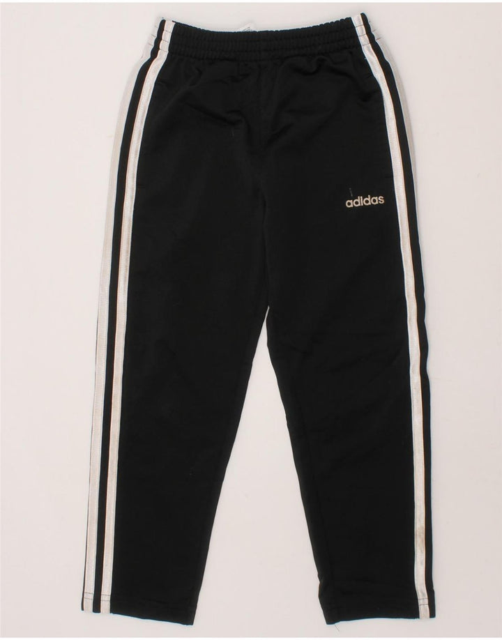 ADIDAS Boys Tracksuit Trousers 4-5 Year Black Polyester Vintage Adidas and Second-Hand Adidas from Messina Hembry 