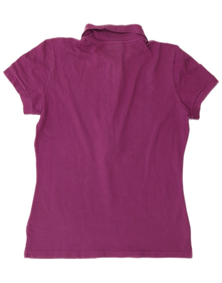 Lacoste Dame Polo Shirt Størrelse 42 Stor Lilla Bomuld