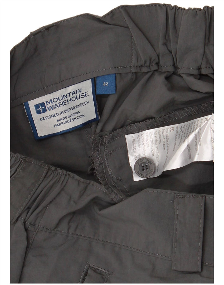 MOUNTAIN WAREHOUSE Herre Cargo Shorts W32 Medium Grå Nylon
