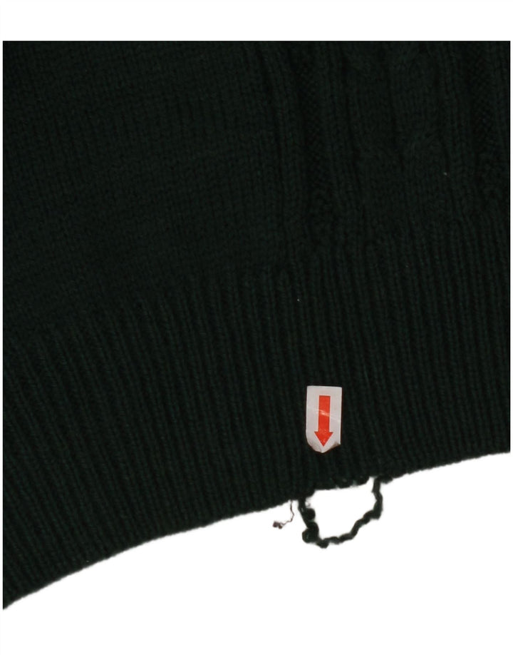 KAPPA Herre polo-hals sweater mellemgrøn geometrisk uld