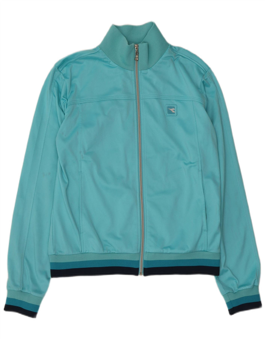 Diadora træningsdragt topjakke til kvinder UK 18 XL Blå Colourblock Polyester