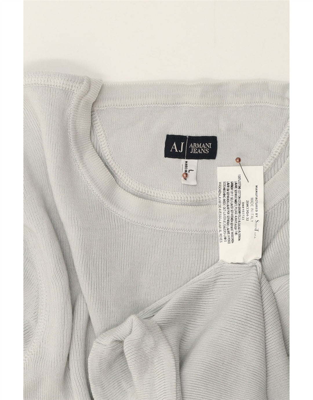 Armani Jeans Herre Top Langærmet Stor Grå Bomuld