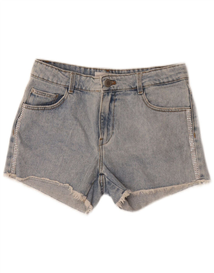 Zara Girls Denim Shorts 11-12 år W27 Blå Bomuld