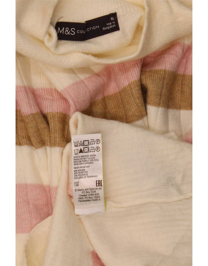 Marks & Spencer Dame Turtle Neck Jumper Sweater UK 16 Large Multicolor