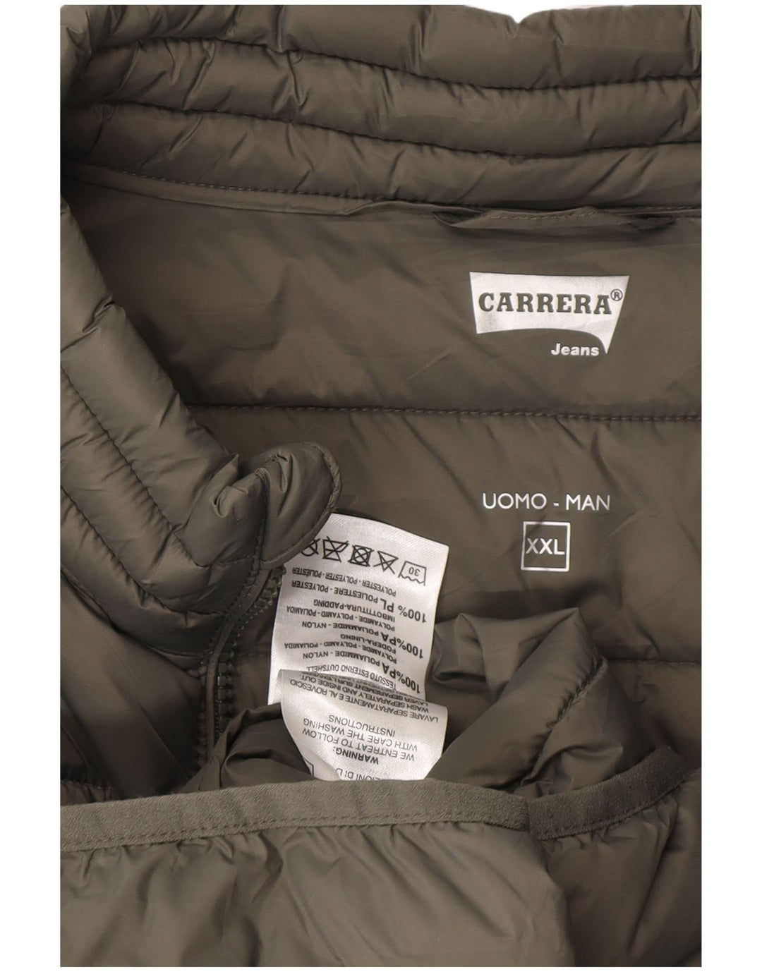 CARRERA Polstret Gilet til mænd UK 44 2XL Khaki Polyamid