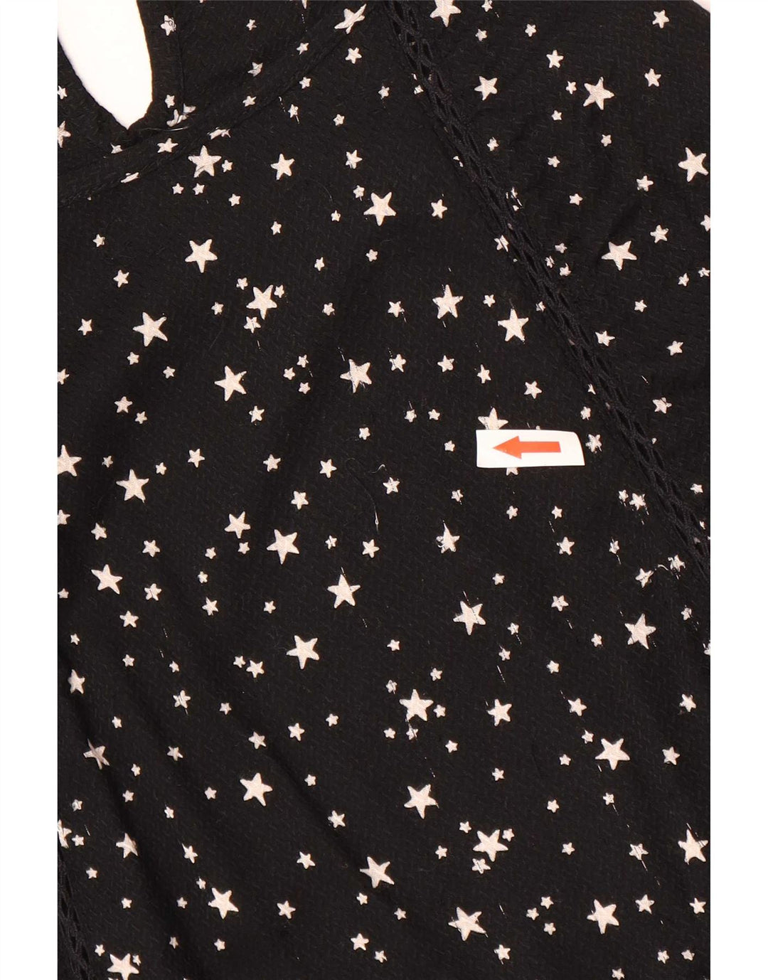 Superdry Damebluse Top UK 12 Medium Black Spotted Viscose