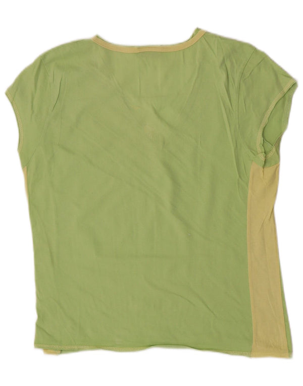 Wrangler Grafisk T-Shirt Top UK 18 XL Grøn Colourblock Bomuld