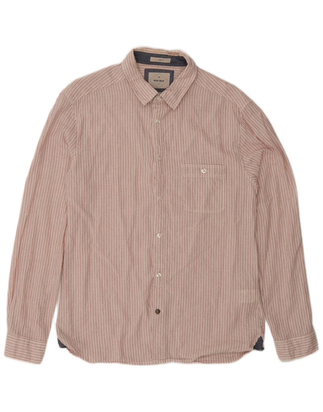 White Stuff Herre Slim Fit skjorte Medium Pink Stribet bomuld