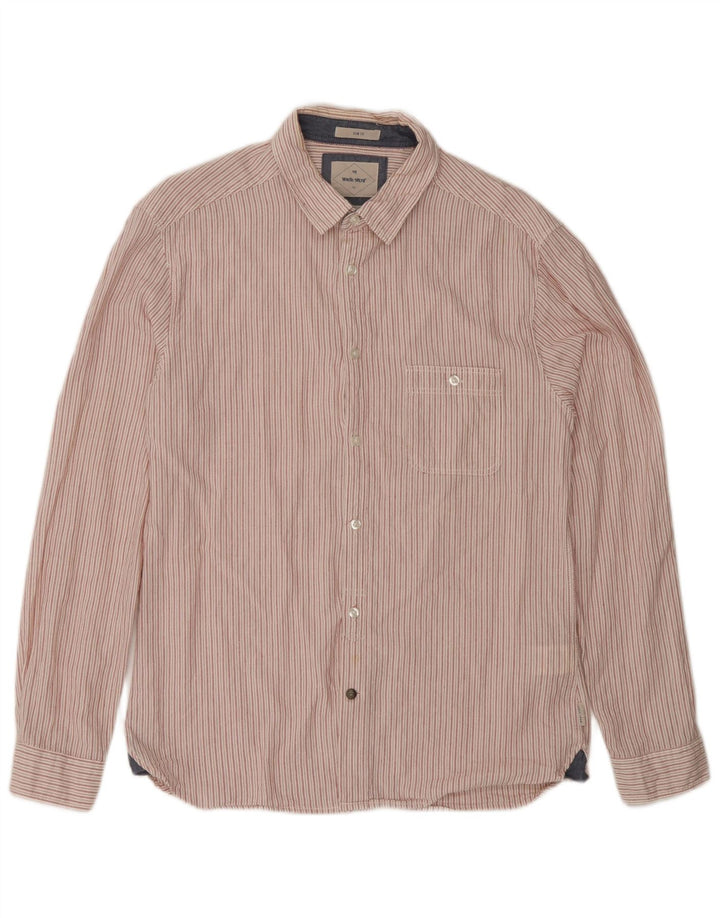 White Stuff Herre Slim Fit skjorte Medium Pink Stribet bomuld