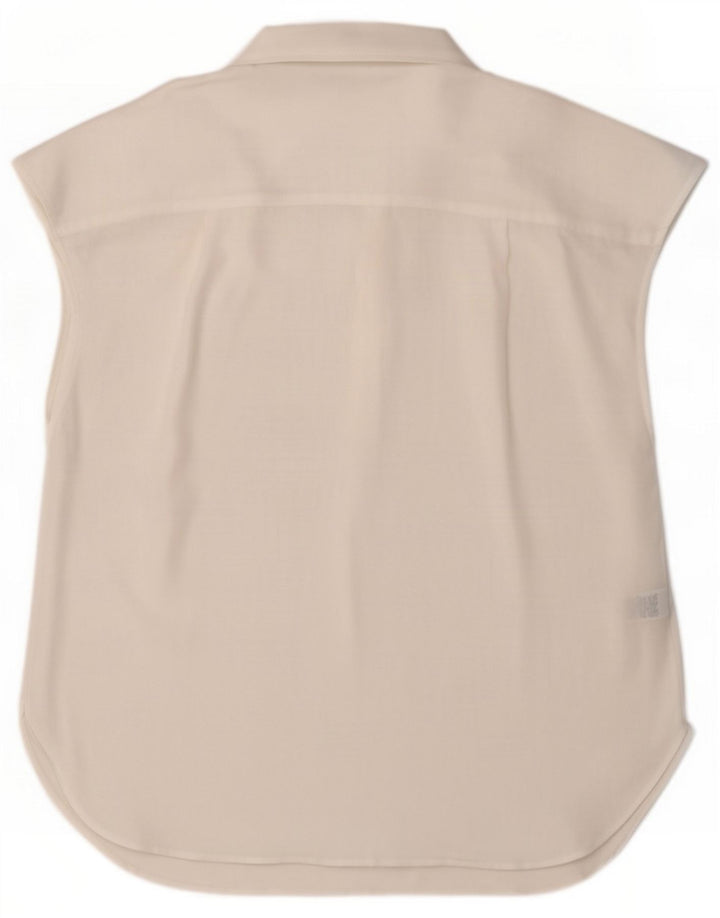 Marks & Spencer Dame bluse Top UK 14 Large White Polyester