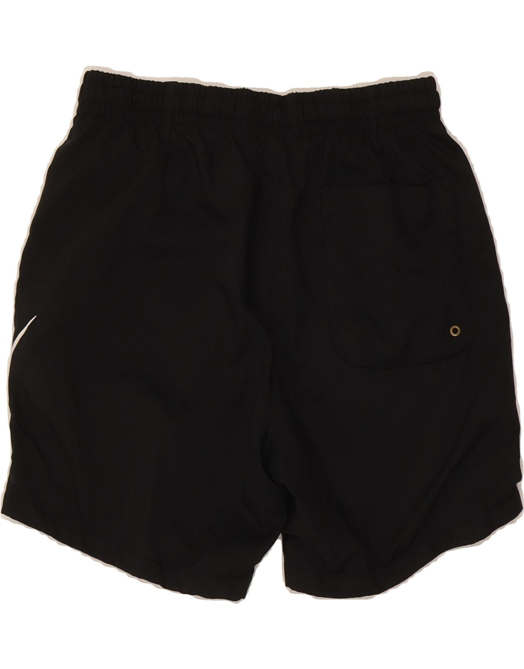 NIKE Womens Graphic Sport Shorts UK 10 Small  Black Polyester Vintage Nike and Second-Hand Nike from Messina Hembry 
