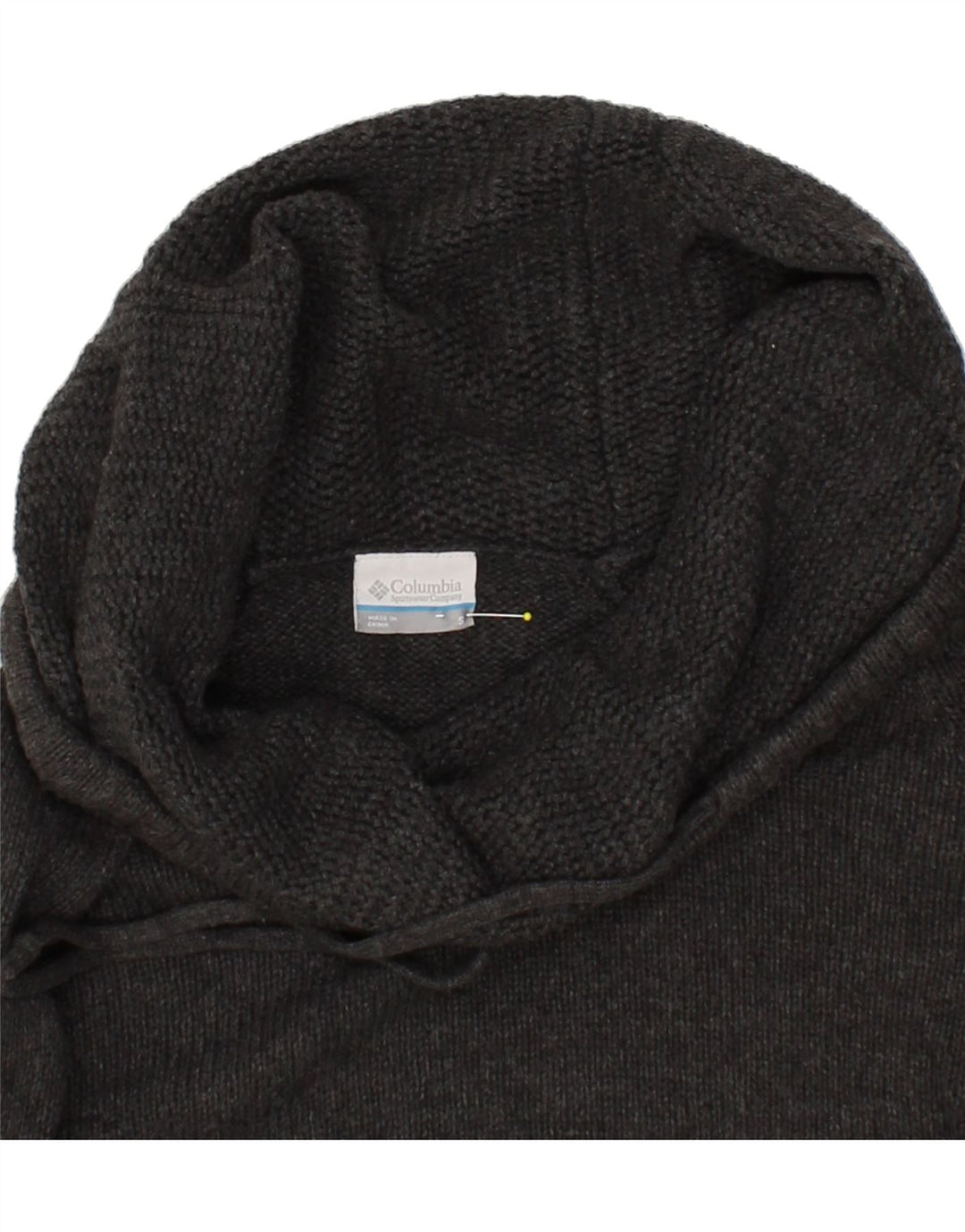 COLUMBIA Womens Roll Neck Jumper Sweater UK 10 Small Grey Cotton Vintage Columbia and Second-Hand Columbia from Messina Hembry 