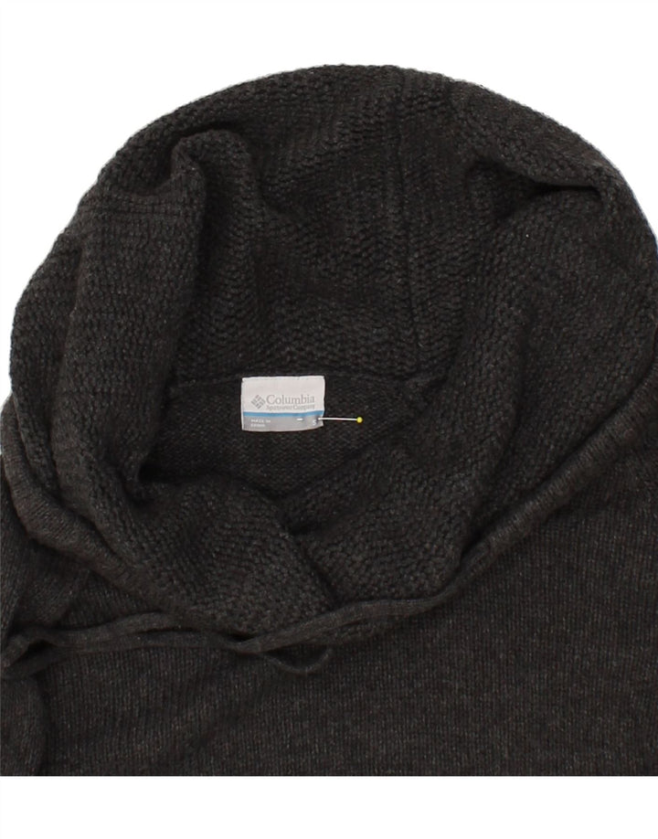 COLUMBIA Womens Roll Neck Jumper Sweater UK 10 Small Grey Cotton Vintage Columbia and Second-Hand Columbia from Messina Hembry 