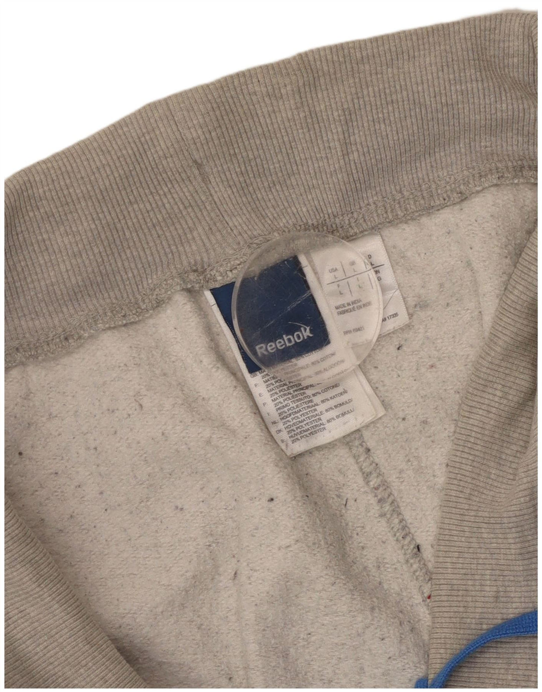 REEBOK Herre træningsdragt Bukser Joggers Large Grå Bomuld