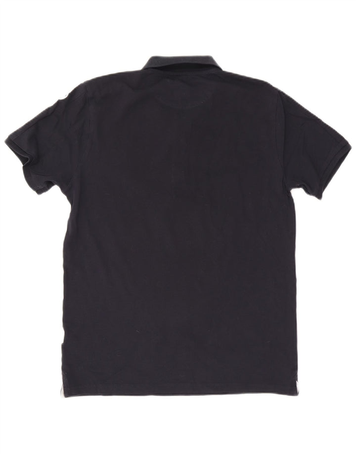 Champion Herre Grafisk Polo Shirt Large Sort