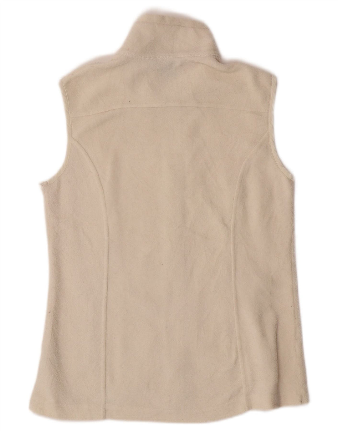 EDDIE BAUER Womens Fleece Gilet UK 10 Small White Polyester